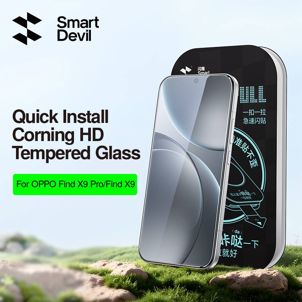 SmartDevil Tempered Glass Film for OPPO Find X9 Ultra X9 Pro X9 HD Clear Screen Protector Corning Glass Anti-scratch