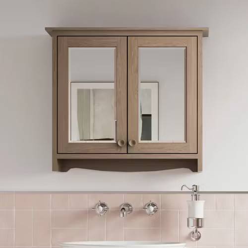 Spegelskåp Burlington Guild 65×57 cm: Dark Oak