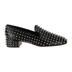 Christian Louboutin, Skor, Dam, Svart, 38 EU, Platta Spikeasy Pumps