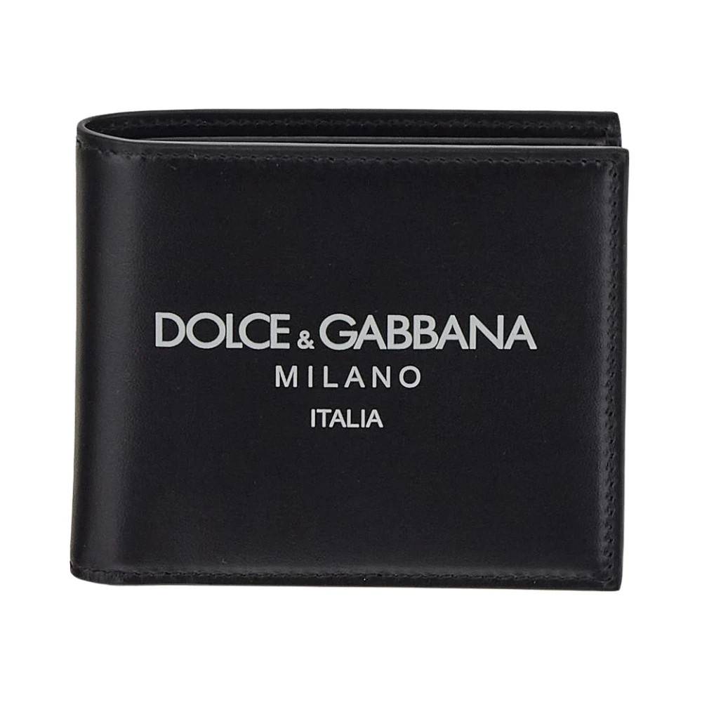Dolce & Gabbana Læder Logo Pung - Accessories - Herre - Sort - ONE SIZE - Læder
