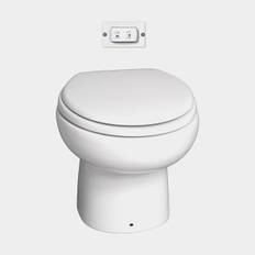 Eltoalett båt Sanimarin 31 Comfort, SoftClose, 24V, med tryckknappspanel, för färskvattenfyllning + magnetventil (solenoid)