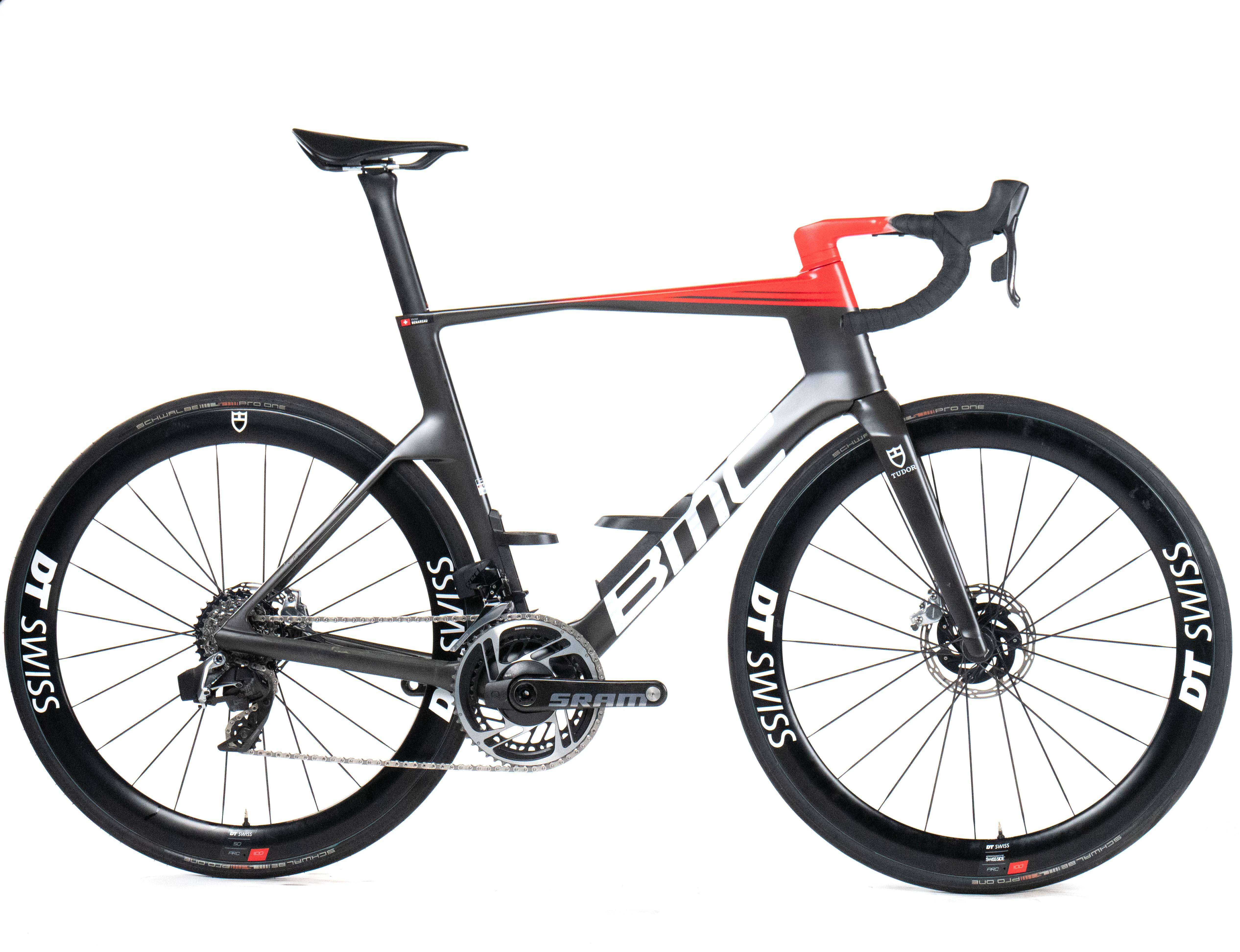 BMC Teammachine R 01 2024 Team Tudor Pro Cycling Victor Benareau size 58 Sram Red eTap AXS D1 2x12sp - Bikeroom / 58 / carbon-white-red