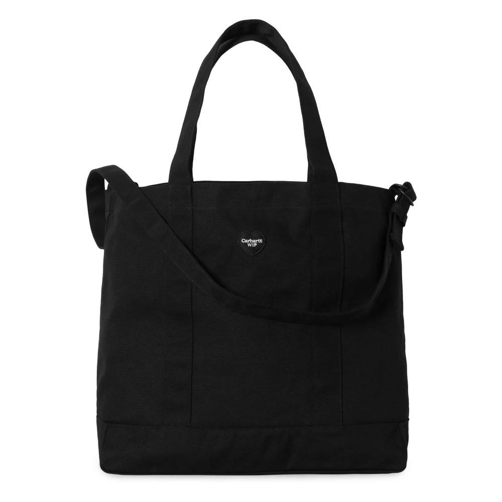 Carhartt Wip Kanvas Tote Taske med Hjerte Indsæt - Tasker - Herre - Sort - ONE SIZE - Bomuld