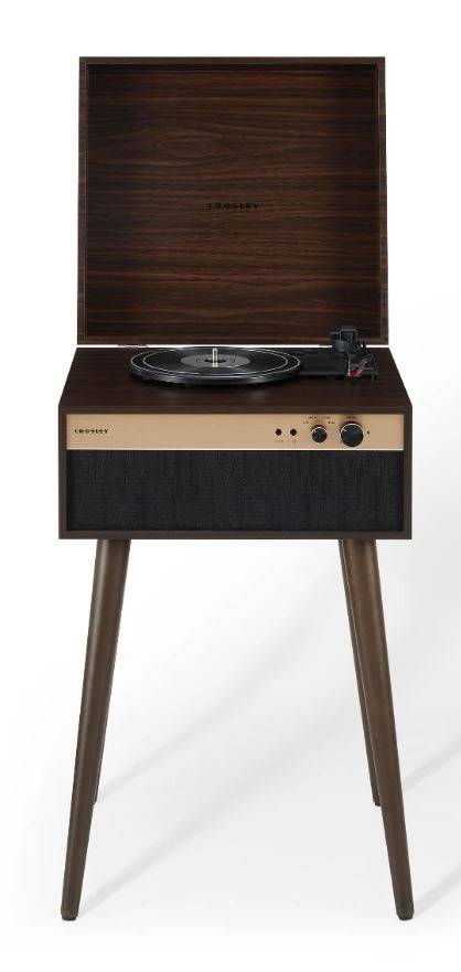 Crosley Jasper retro pladespiller i valnød.