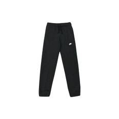 Nike Kids Knitted Sports Pants Solid Color Mid Waist Logo Knitted Fleece Overalls Kids bottoms Black Gray AQ5776-032 M