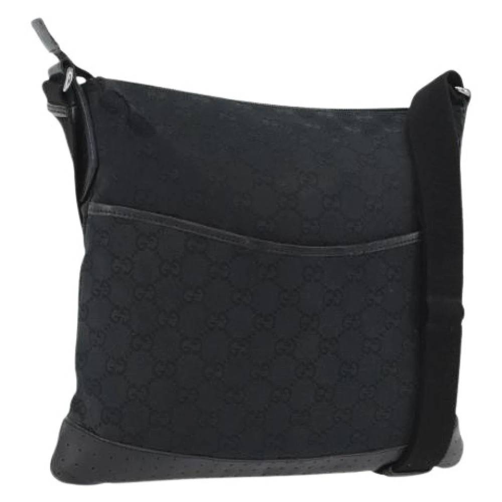 Gucci Vintage Pre-owned Canvas Cross Body Taske - Vintage - Dame - Sort - ONE SIZE -