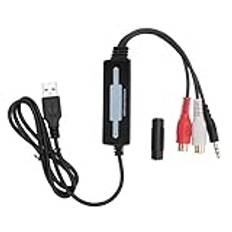 USB 2.0 Audio Capture Card, Sound Capture Adapter med 3,5 Mm och R L Ljudkontaktingångar, föR Windows 10/8.1/8/7/Vista/XP och föR OS X