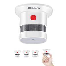 HEIMAN Mini röklarm, liten rökdetektor med 10 års batteritid (ingår), Reddot Award, EN14604, CE-certifierad oberoende rökdetektor fotoelektrisk sensor (3-pack)