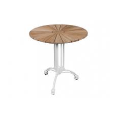 DaneLine Eva Teak Cafébord - Ø70 cm - Hvid