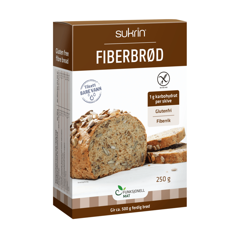 Sukrin Fiberbröd glutenfri 250 g - Multi