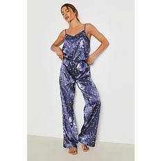 Galaxy Print Cami & Trouser Pyjama Set - navy - 34