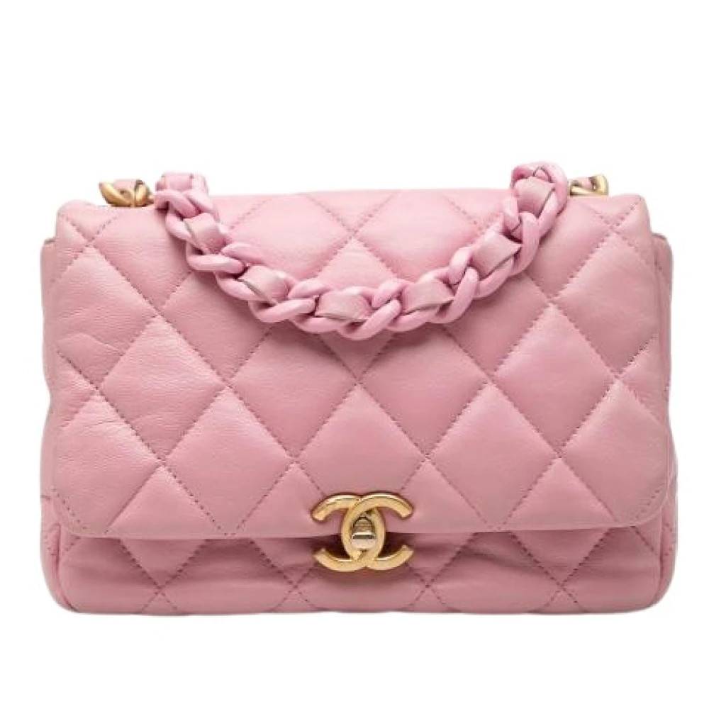 Chanel Vintage Pre-owned Candy Skuldertaske - Vintage - Dame - Lyserød - ONE SIZE - Uld