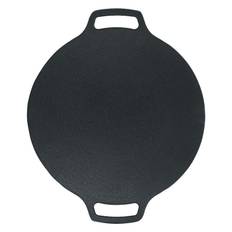 Korean BBQ Grill Pan with Double Handle 6 Layer Coating Multifunctional Non Stick Round Griddle for