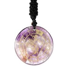 Zodiac Sign Necklace, Natural Amethyst Creative Carved Constellation Jewelry, Lucky Guardian Halsband Födelsedag Christmas Valentine's Day Present till vuxna ui