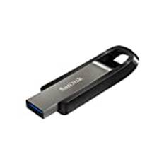 SanDisk 64 GB Extreme Go USB 3.2 Flash-enhet, Höghastighets-USB, upp till 395 MB/s läshastigheter, upp till 100 MB/s skrivhastigheter, SanDisk Secure Access, RescuePRO dataåterställningsprogramvara,