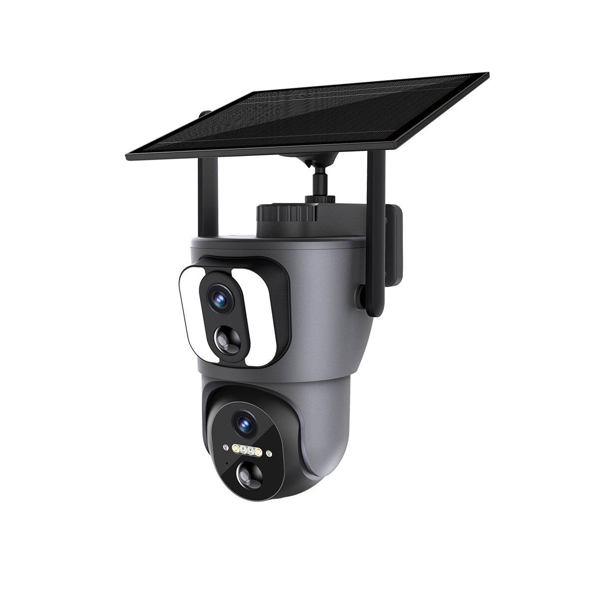 ESCAM QF390 2 * 2MP WiFi Solar Camera Dual Lens PIR Rörelsedetektion Tvåvägs audio IP66 Utomhusövervaknings IP-kamera
