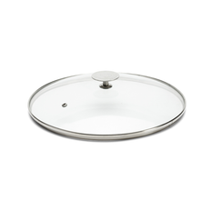 De Buyer Glas Låg med Rustfrit Stål Knob, 32 cm