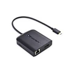 Cable Matters USB C-multiportadapter (USB C-hub med DisplayPort 8K), 2x USB 2.0, 480 Mbps Ethernet och 100 W laddning i svart - USB-C och Thunderbolt 3-port kompatibel för MacBook Pro och mer