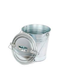 Askhink med lock i zink 10 L