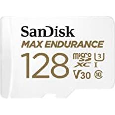 SanDisk MAX ENDURANCE Video Monitoring for Dashcams & Home Monitoring 128 GB microSDXC Memory Card + SD Adaptor 60,000 Hours Endurance