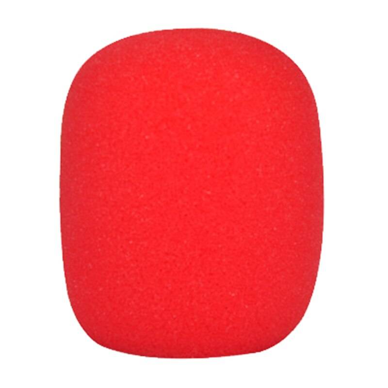 1pc mix färger svamp mikrofon set utbyte foam dj scen vindruta vindskydd lock tjockt - Röd