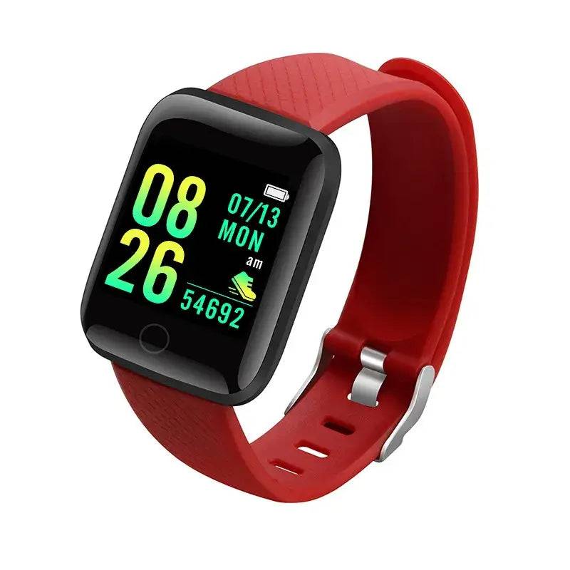 Smartwatch Fitness Monitor for Men and Women - 116Plus Red