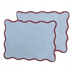 Bordstablett - 2-pack Yrsa (blå) (Storlek: 35 x 45 cm)