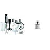 BRAUN MultiQuick 7 MQ7087X Stavmixer, Svart, Silver, Flera delar & BRAUN MQS270SI Kaffe- och kryddkvarn, Silver, 1.5 l