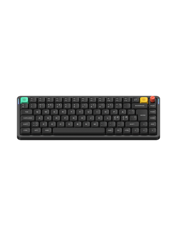 NuPhy Air75 V3 Nebula Black - Blush nano (Silent) - Gaming Keyboard - Utan numpad - Nordisk - Svart