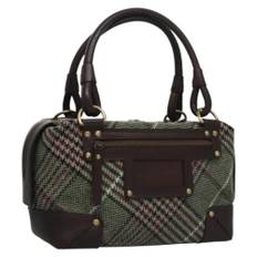 Burberry Vintage, Pre-owned, Dame, Grøn, ONE SIZE, Tyl, Pre-owned canvas håndtasker