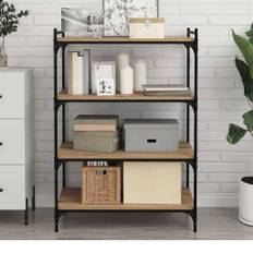 vidaXL Bokhylla Bräda 4 pcs Brun 80 x 40 x 1.5 cm Konstruerat trä