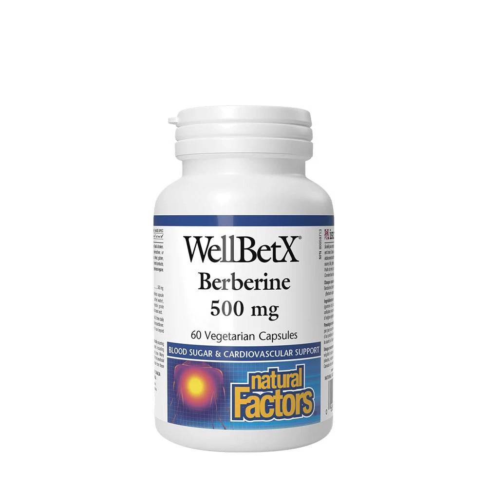 Natural Factors WellBetX Berberine 500 mg – 60 Kapslar