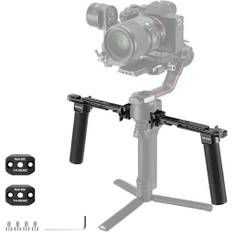 NEEWER Dubbelt handgrepp kompatibelt med DJI RS4 RS4 Pro RS3 RS3 Pro RS2 RSC2 Ronin S SC Gimbal, kit med dubbla handtag med 2 mini NATO-skenor, snabbfrigörande NATO-klämmor, 1/4 tum och 3/8 tum