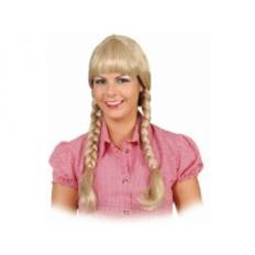 Mørk blond Heidi paryk