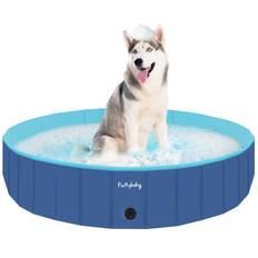 Stor Hundpool Hopfällbar För Hundar | Stabil Hundbassäng Bäst i test Blå / L(120x30cm)