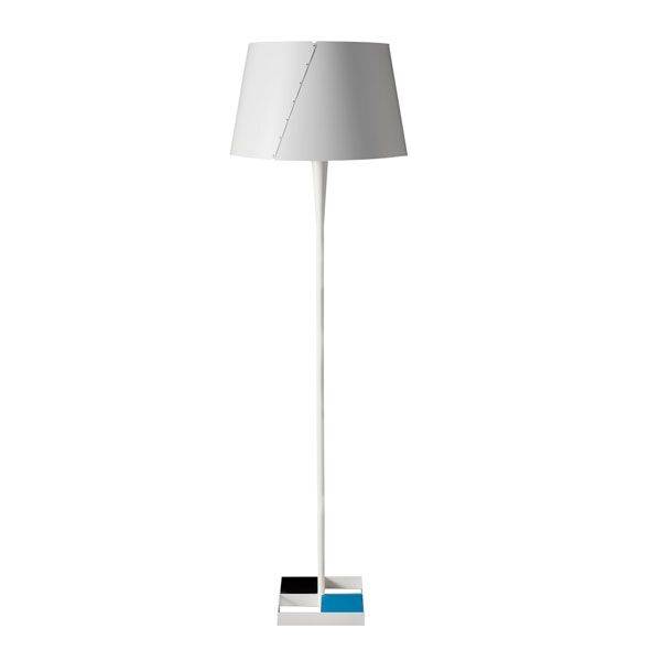 De-Lux D4 Golvlampa Blå & Matt Vit - Blå / Matt vit