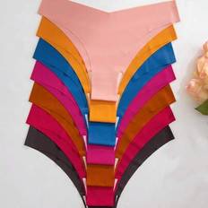 7st Kvinnor Andas sömlösa bikinibyxor, bekväma flerfärgade sexiga kalsonger - Multifärgad (L,M,S,XL)