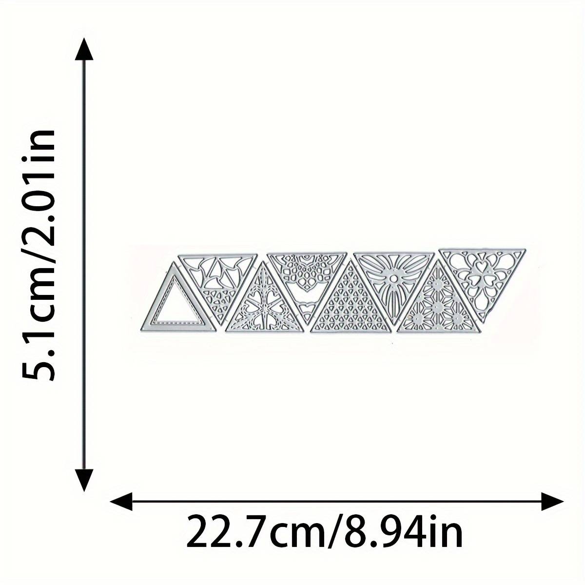 1pc Triangle Greeting , Irregular Triangular Pattern Cutting Die Carbon Steel Embossing Stencil For Scrapbooking, Diy Craft Mold, Photo Album And Making Die-cut Template