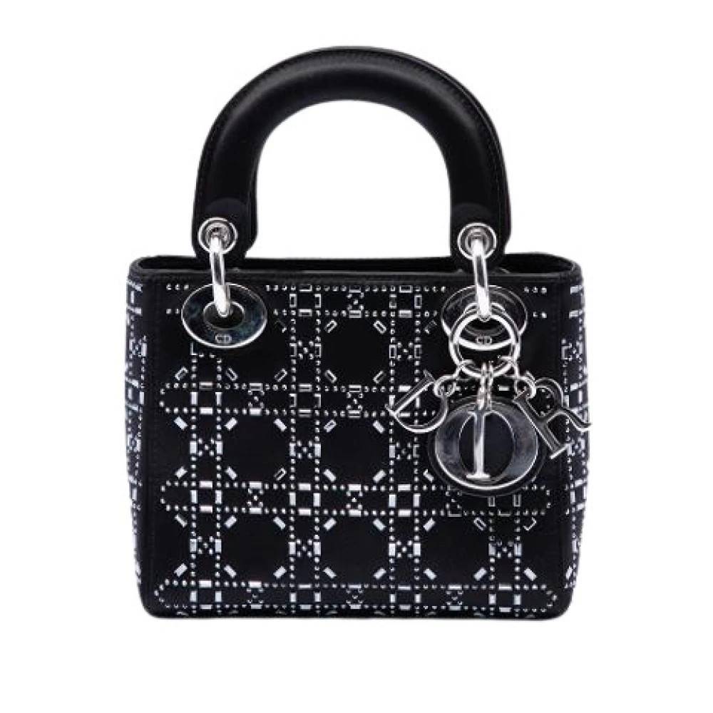 Dior Vintage Pre-owned Lady Dior Håndtaske - Vintage - Dame - Sort - ONE SIZE - Satin