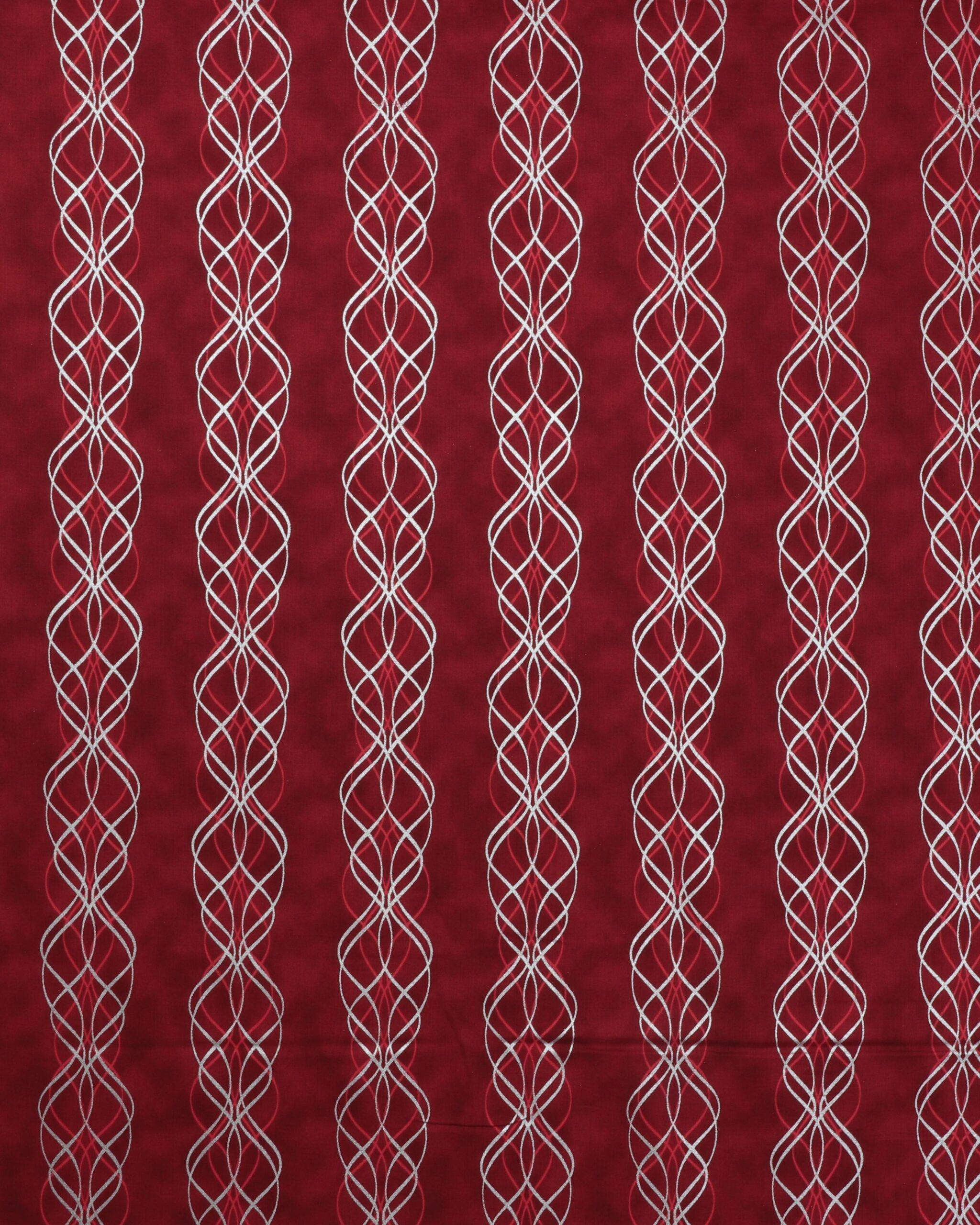 Blooming Holidays, mørkerød m. rød og sølv - Patchwork - 100% Bomuld
