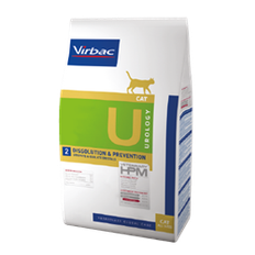 Virbac HPM U2 Urology Dissolution & Prevention. Kattefoder mod struvitter i urinen (dyrlæge diætfoder) 1,5 kg