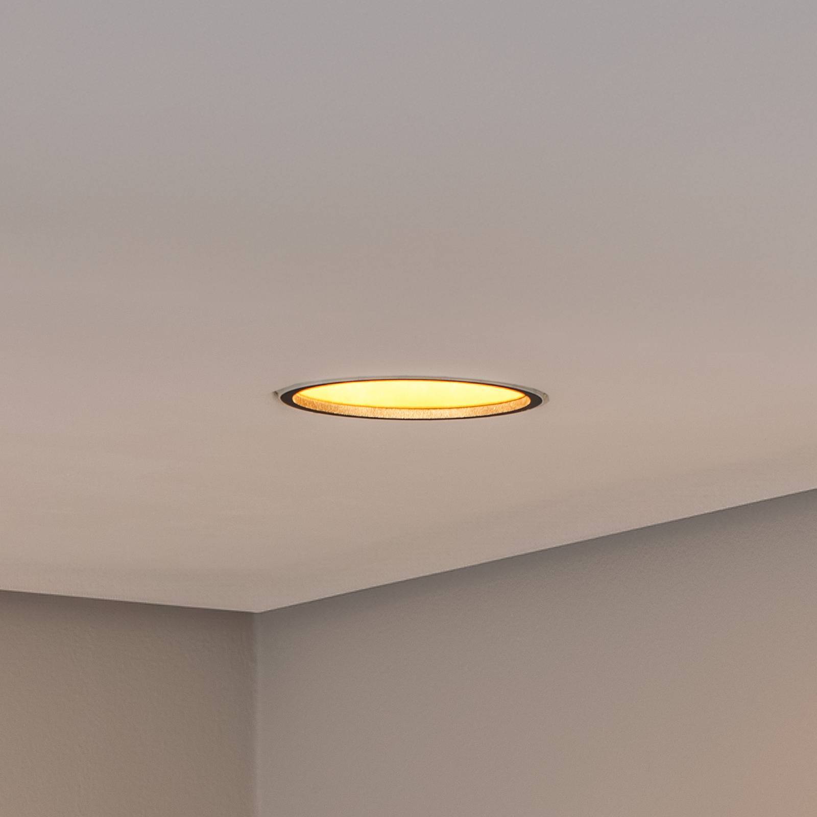 BEGA Bega LED indbygget loftspot Studio Line, sort/messing, aluminium Line, Messing/guld, Stue/spisestue, Aluminium, Runde downlight