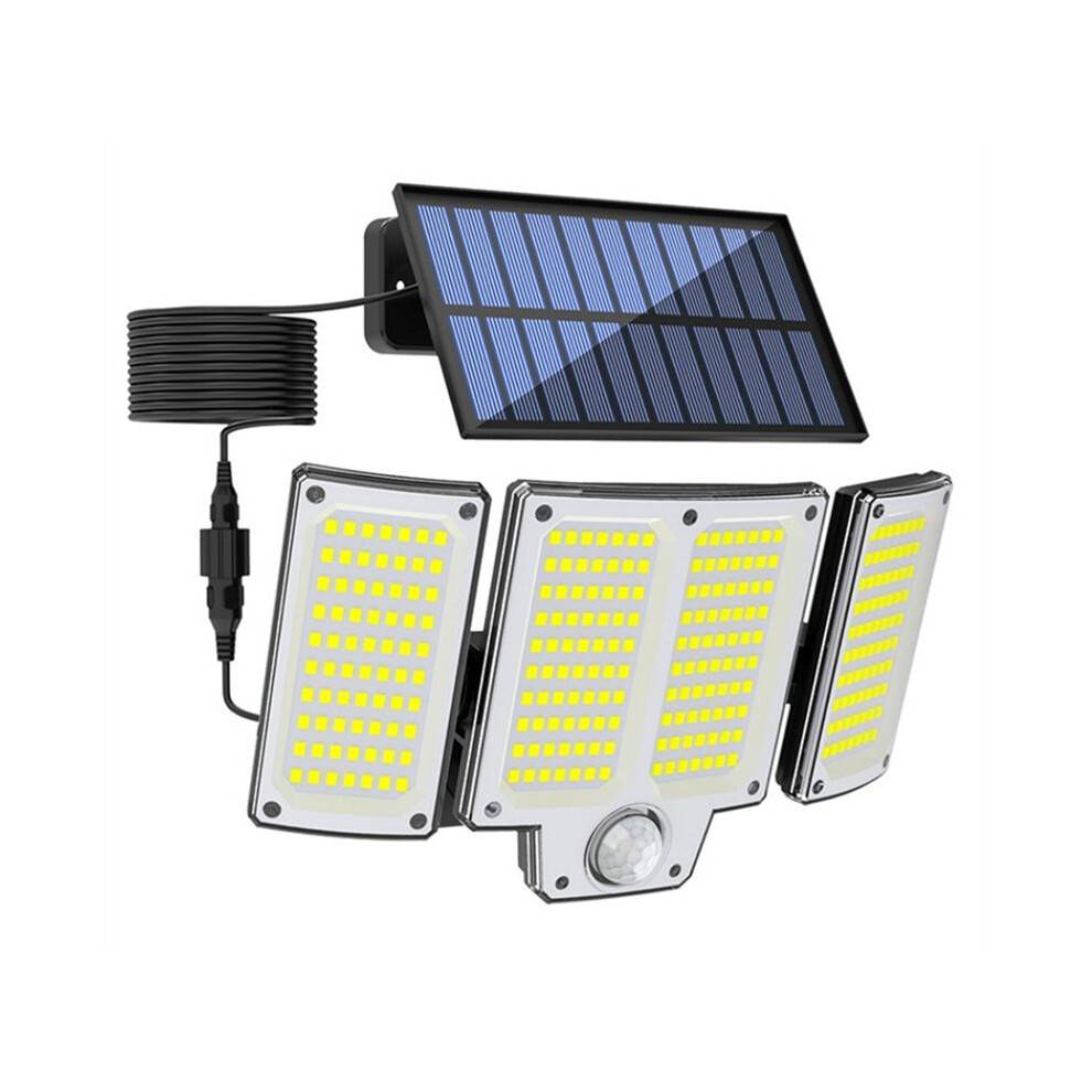 280 LED Solar Outdoor Wall Light with Motion Sensor Solar Flood Light with 3 Adjustable Lighting Modes for Garden