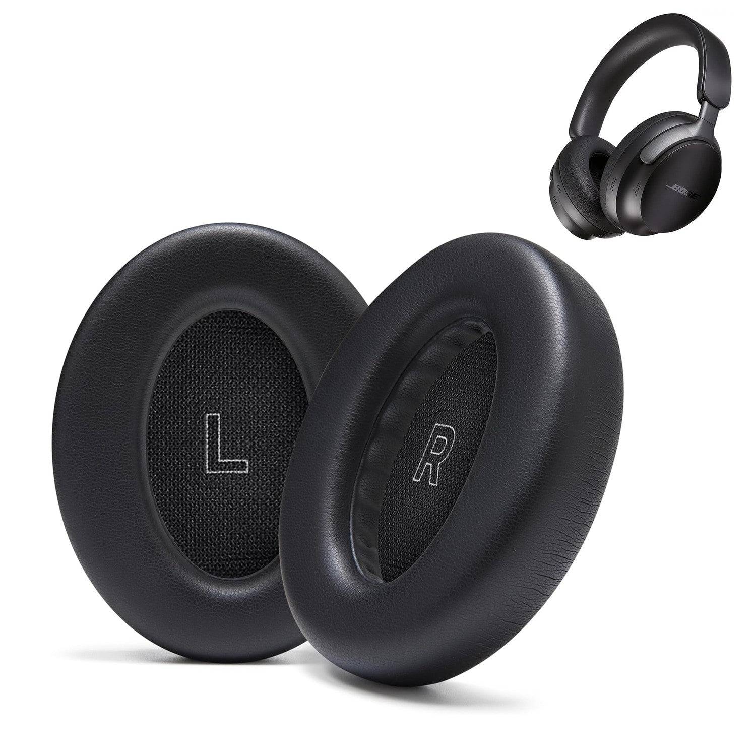 Öronkuddar till Bose QuietComfort Ultra 1 och 2 – Ersättningskuddar - Black