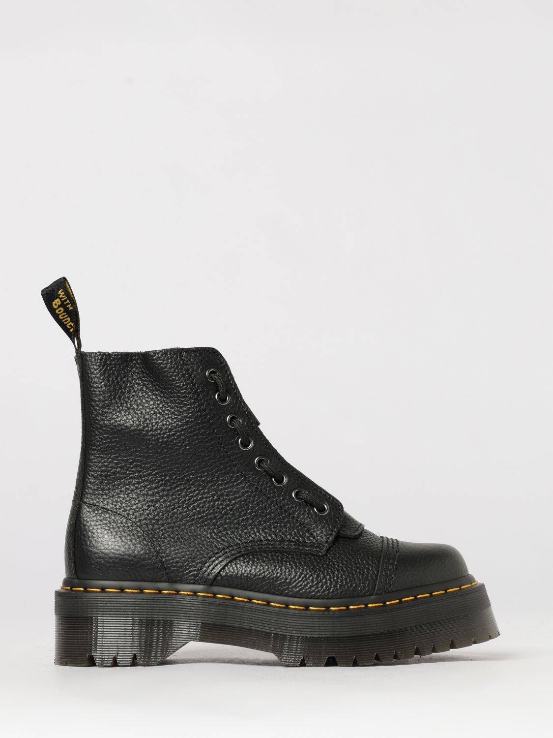 DR. MARTENS Sinclair Tumbled Leather Platform Boots - 5