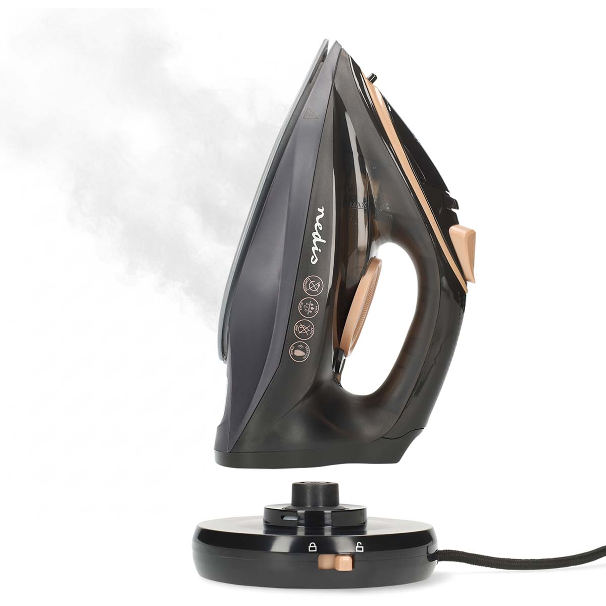 Nedis IRONCL250 ledningsfrit dampstrygejern.