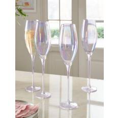 Next Set of 4 Iridescent Vienna Crystal Champagne Flutes