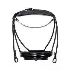 Finesse Bridles - "Cassidy Trense" - sort/sort/lak/sølv