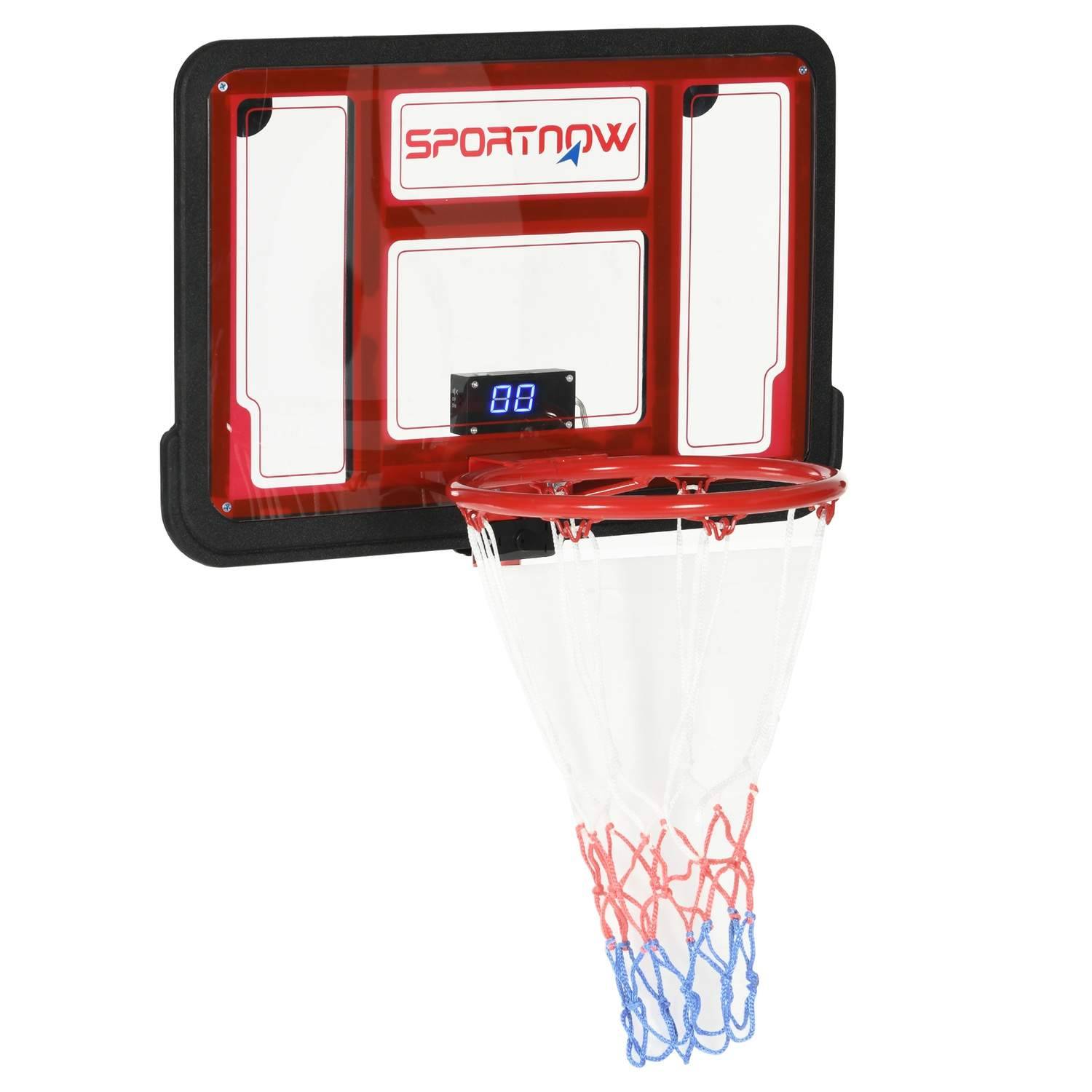 Elektronisk baskettavla med korg och bollset