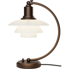 Ph 2/2 luna bordlampe aged brass opal glas